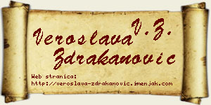 Veroslava Ždrakanović vizit kartica